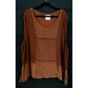Jackie Loves John Vintage NWT Lagenlook Brown Knit One Size Y2K Sweater Vest